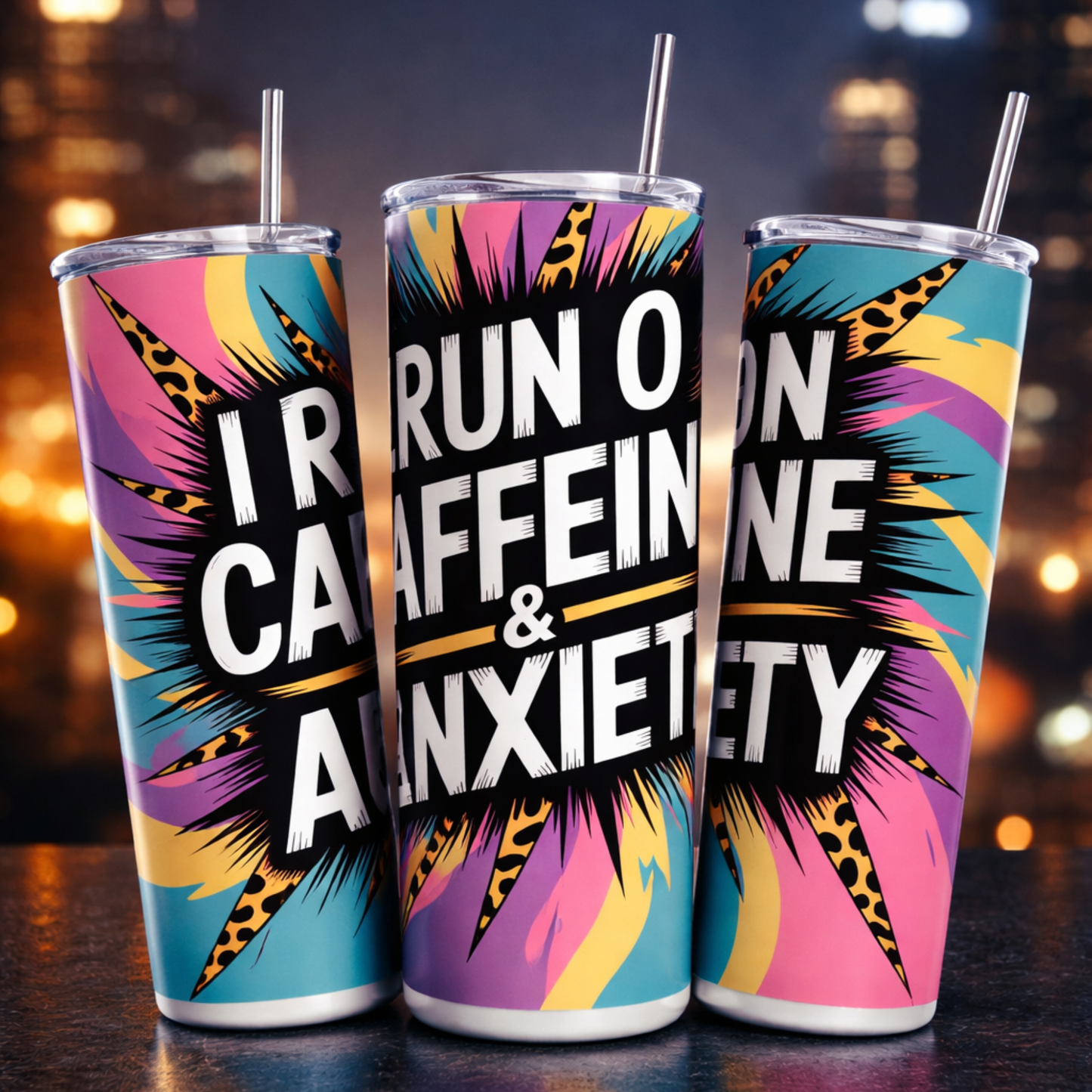 Runique “I Run on Caffeine & Anxiety” Tumbler