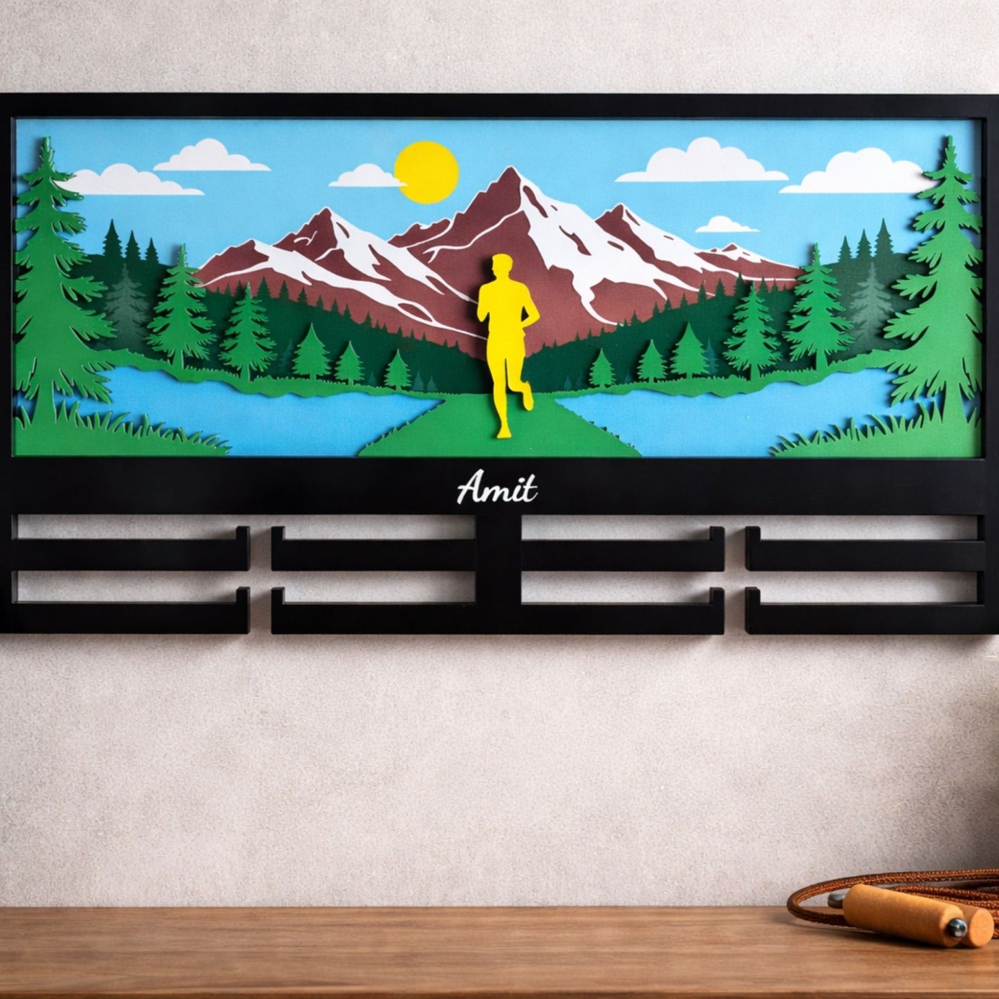 Miles Ahead - Running Medal Hanger for Runners