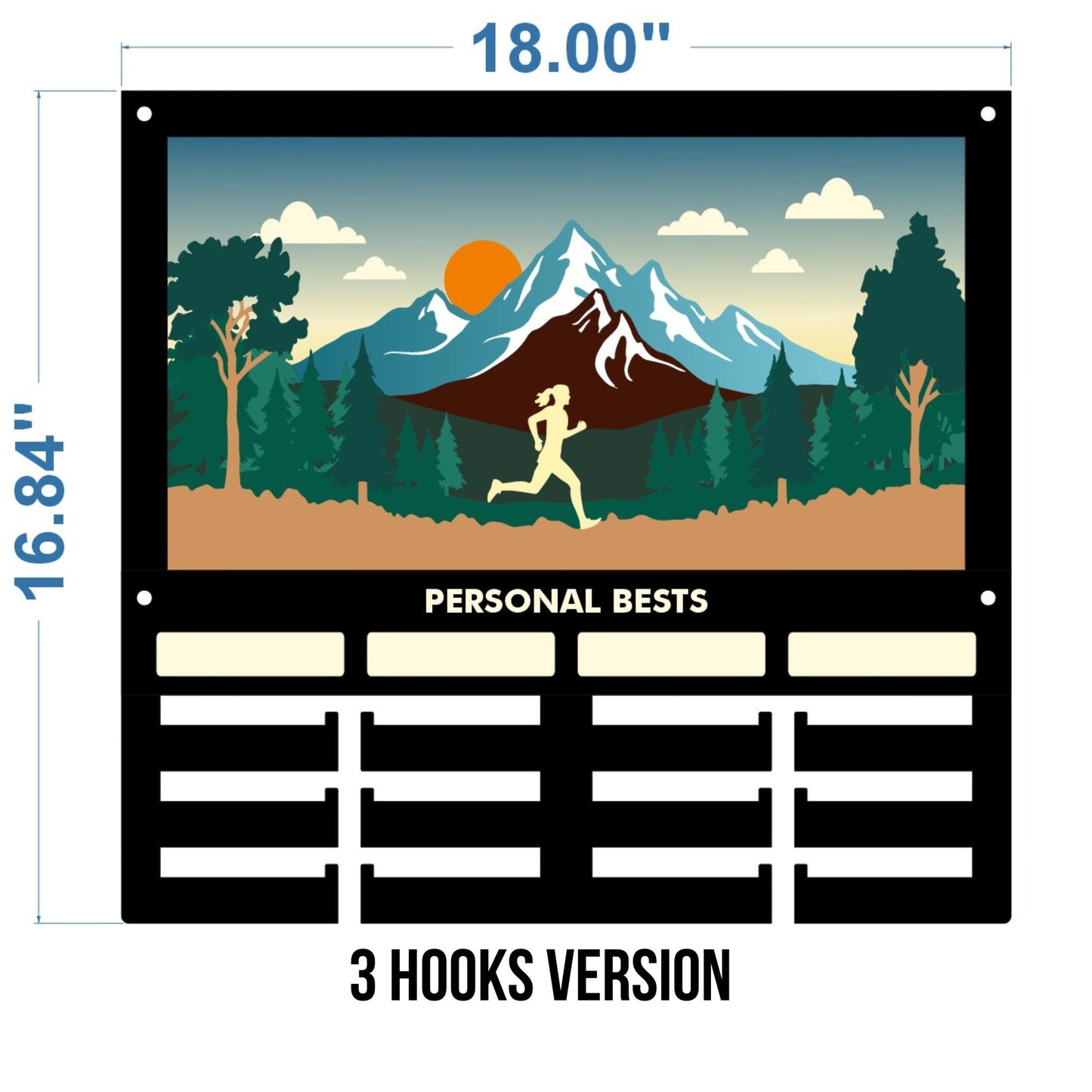 Goal Getter – Personalized Running Medal Hanger with PB Stats for Runners