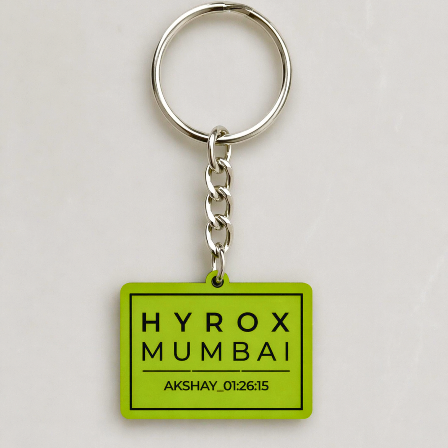 Hyrox Personalized Finisher Keychain