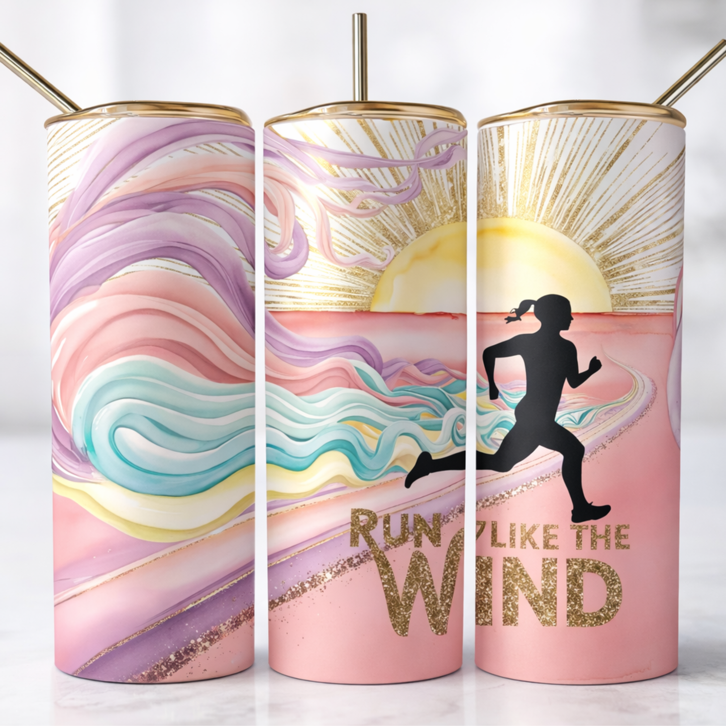 Run Like the Wind – Stainless Steel Tumbler for Women