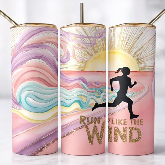 Run Like the Wind – Stainless Steel Tumbler for Women