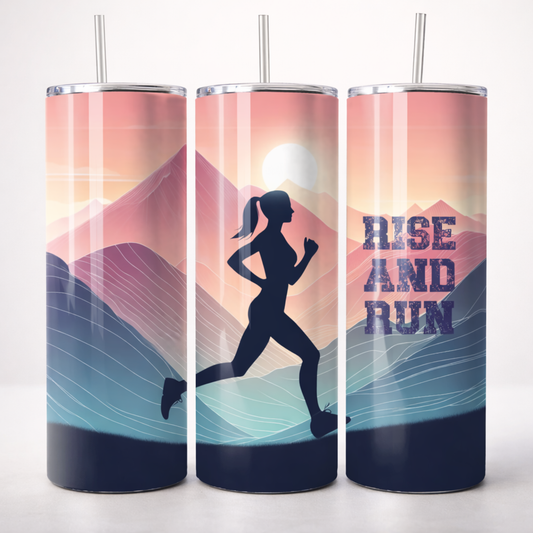 Rise & Run – Runner Motivation Tumbler