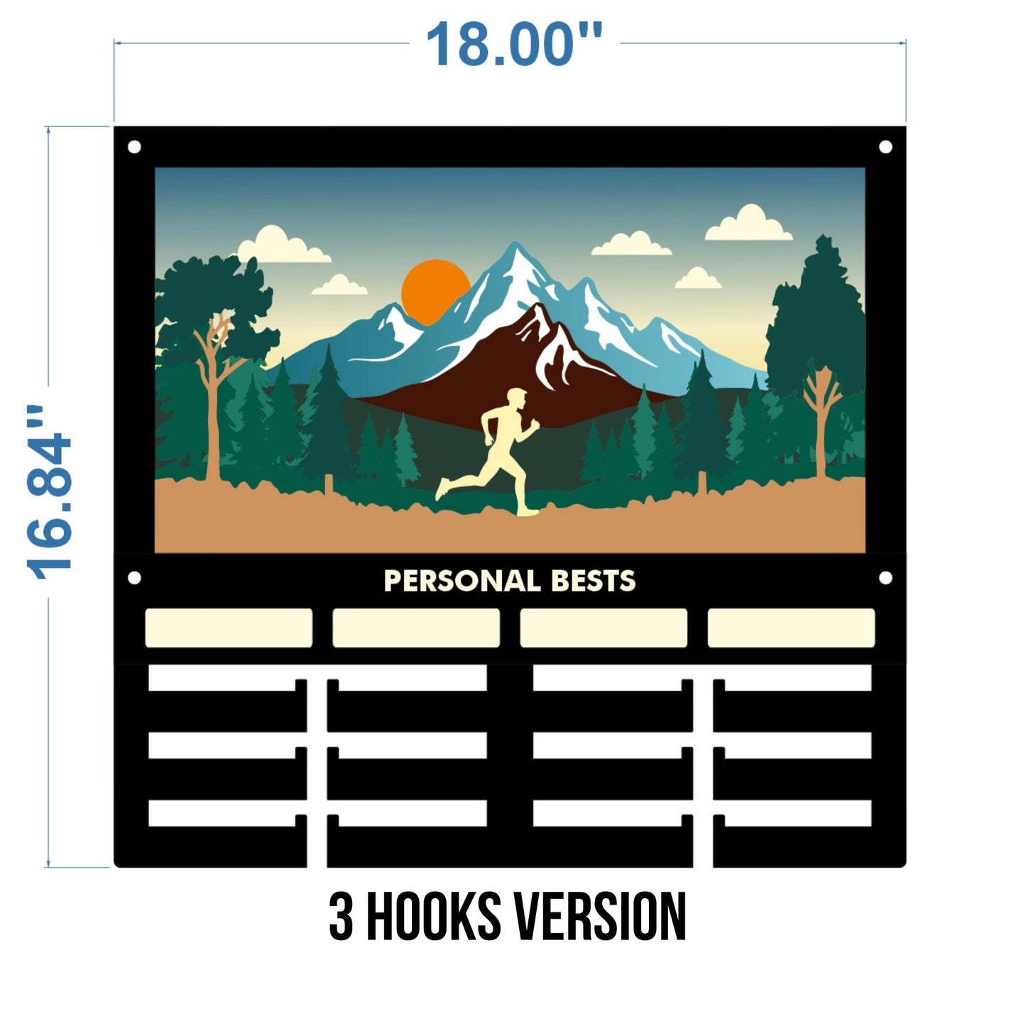 Goal Getter – Personalized Running Medal Hanger with PB Stats for Runners