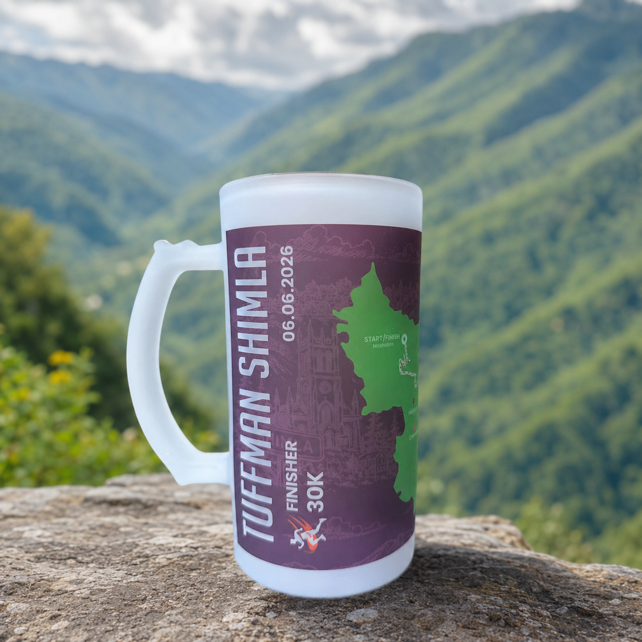 Tuffman Shimla Ultra Route Map Beer Mug 2026