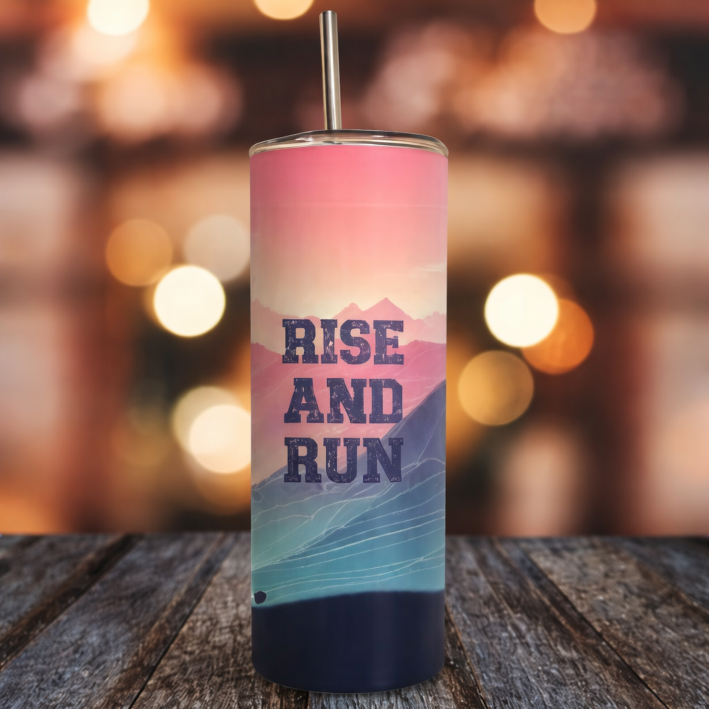 Rise & Run – Runner Motivation Tumbler
