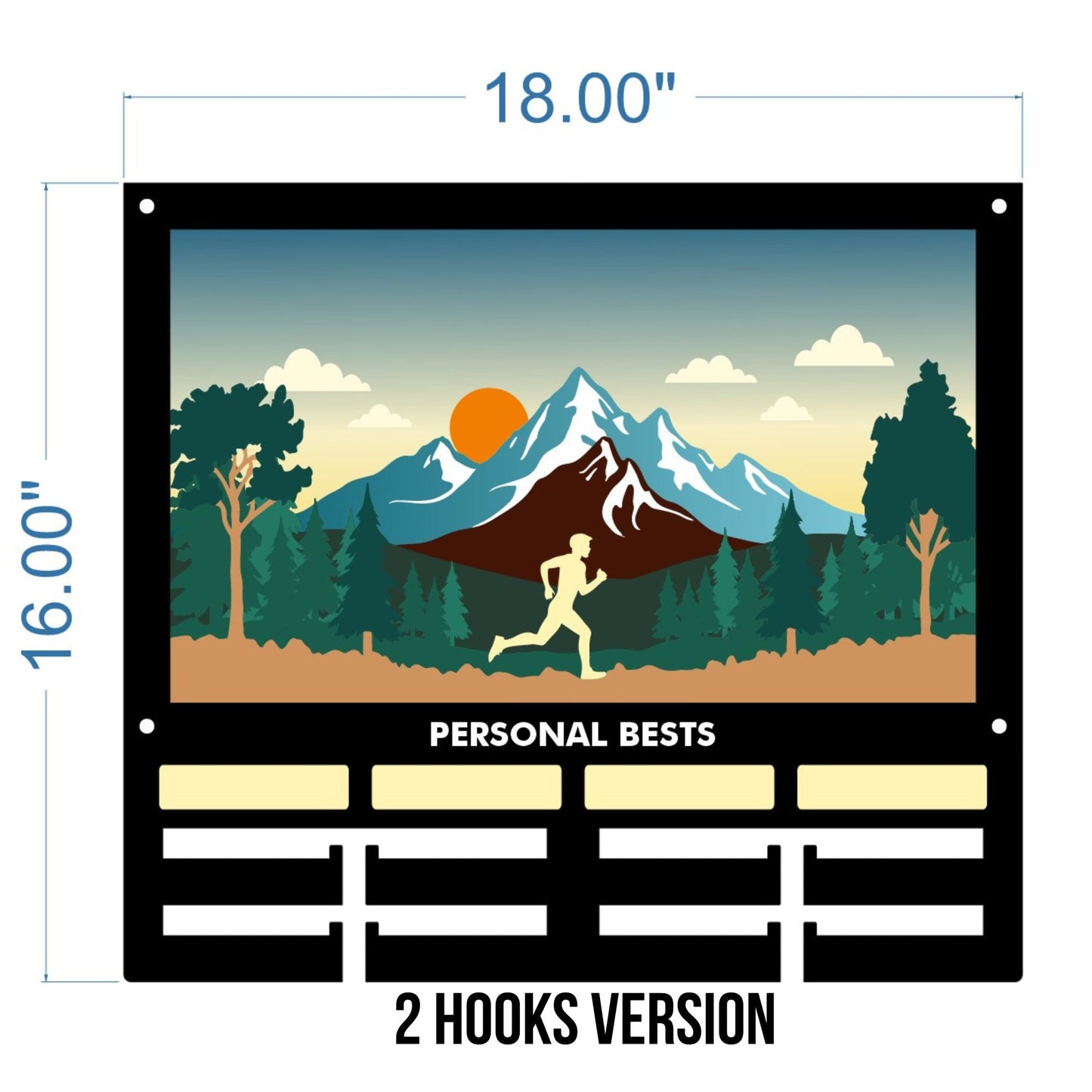 Goal Getter – Personalized Running Medal Hanger with PB Stats for Runners