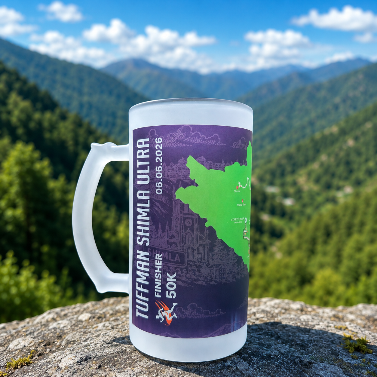 Tuffman Shimla Ultra Route Map Beer Mug 2026