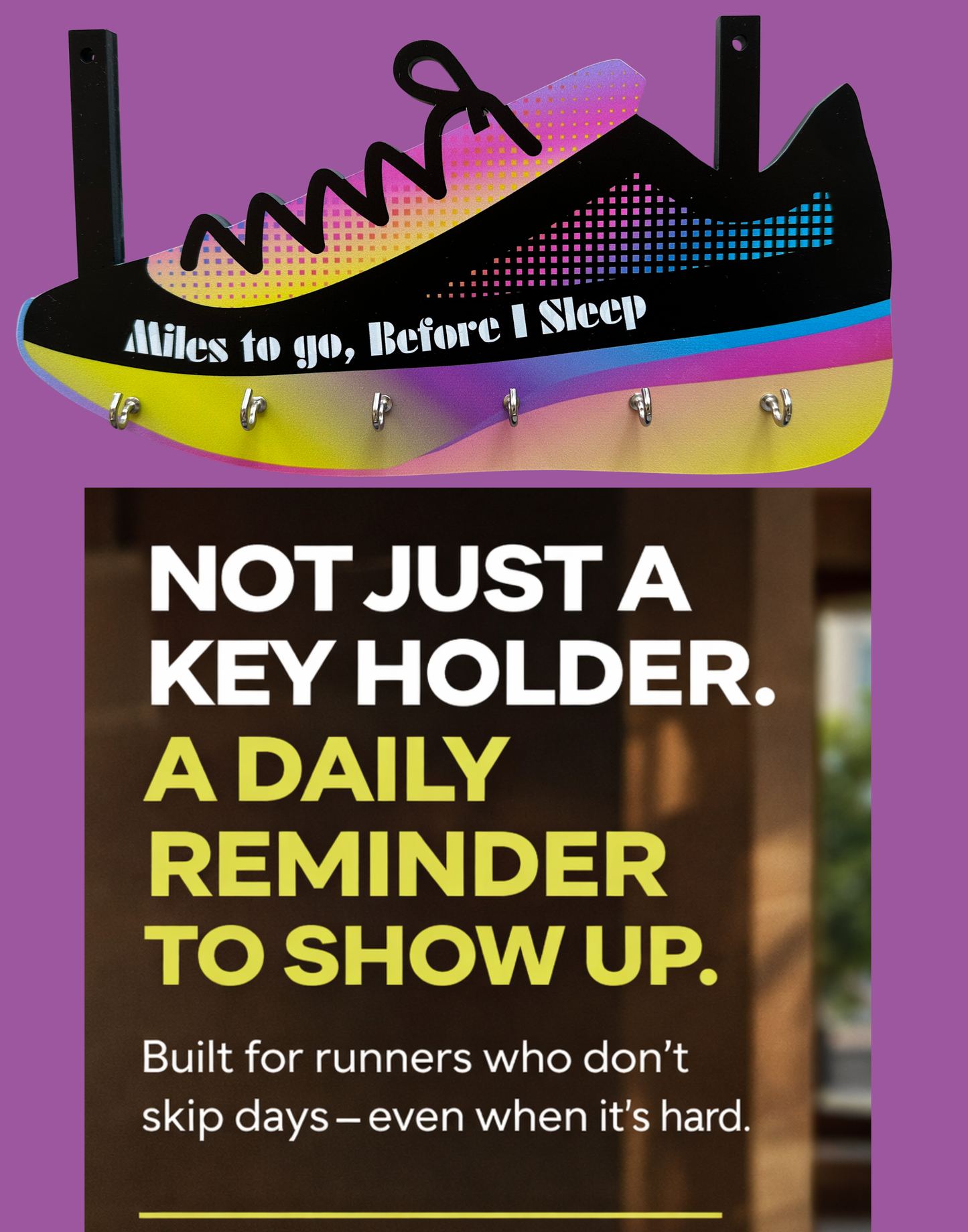 Miles To Go – Running Shoe Key Holder