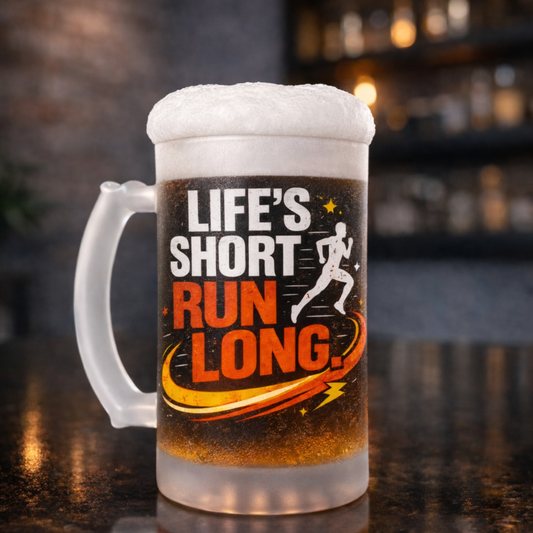 Life’s Short, Run Long Beer Mug
