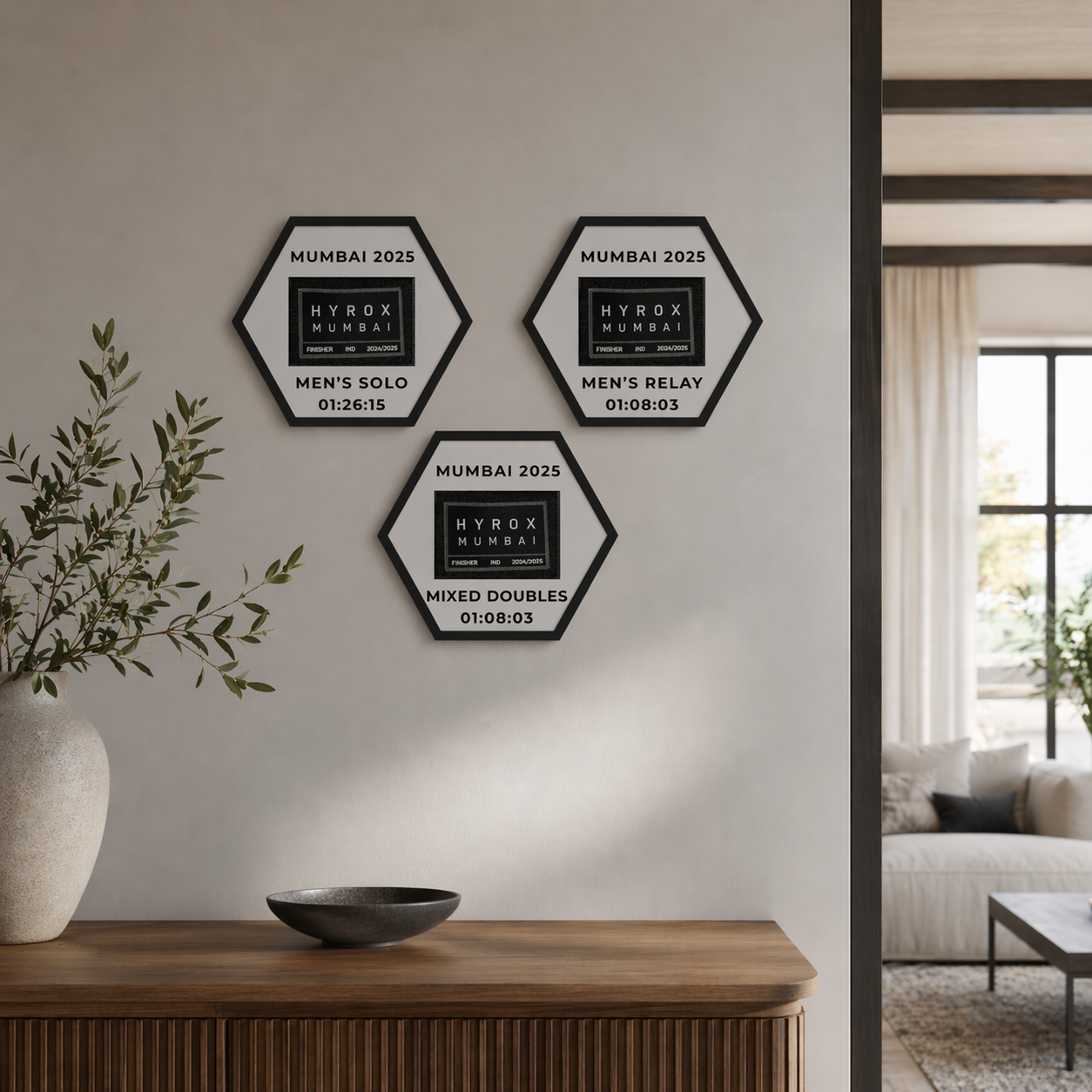 HYROX Trophy Plate – Personalized Hyrox Badge Display Frame