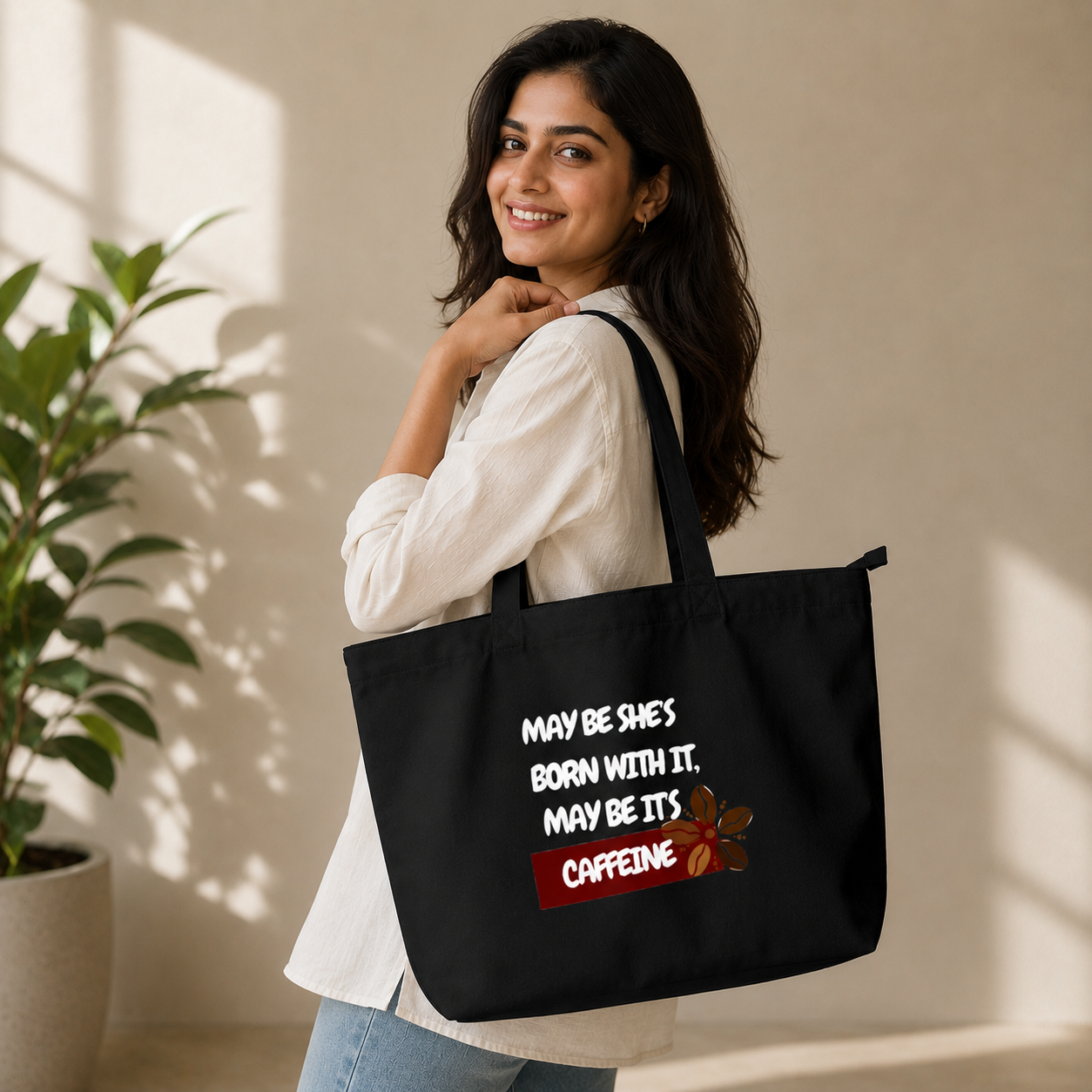 “Maybe It’s Caffeine” Tote Bag