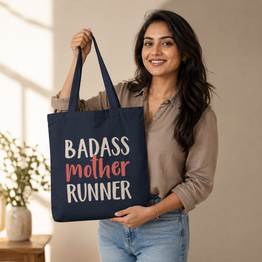 "Badass Mother Runner" Tote Bag