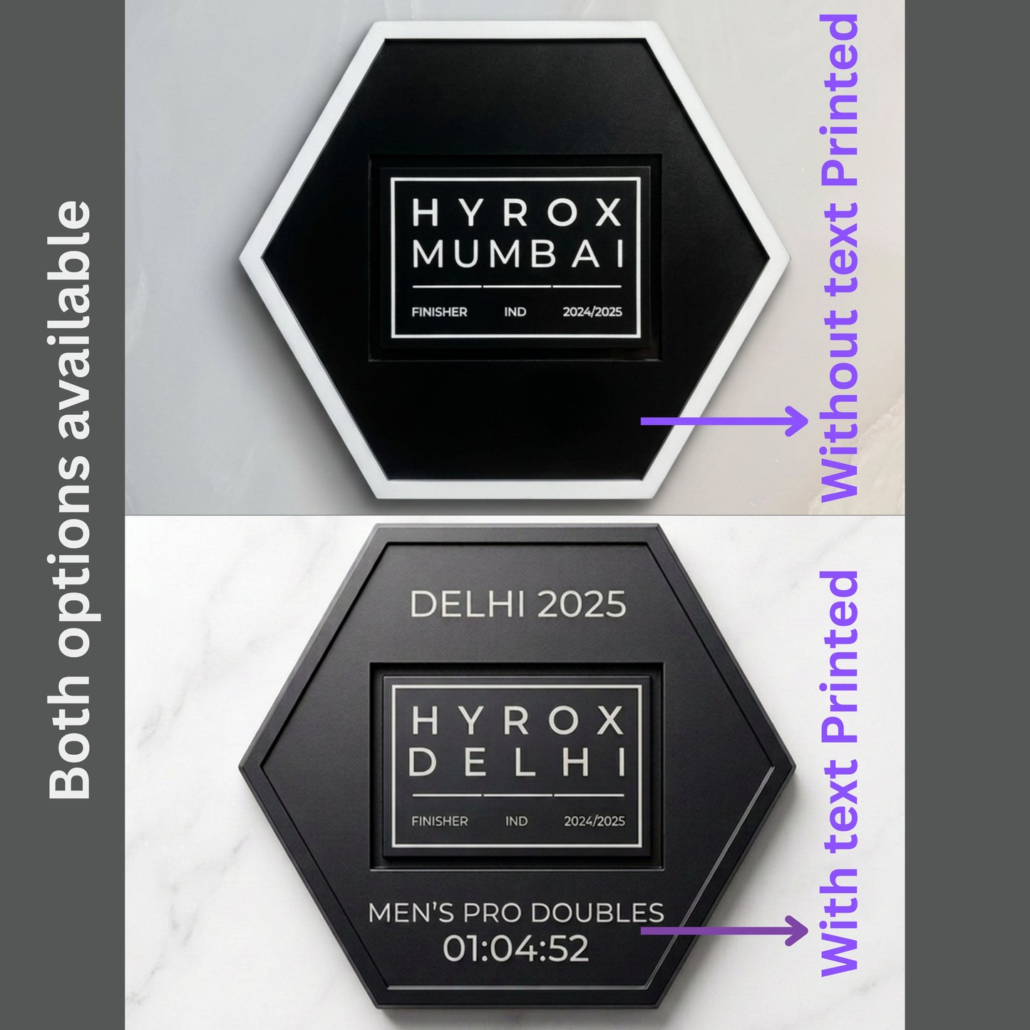 HYROX Trophy Plate – Personalized Hyrox Badge Display Frame