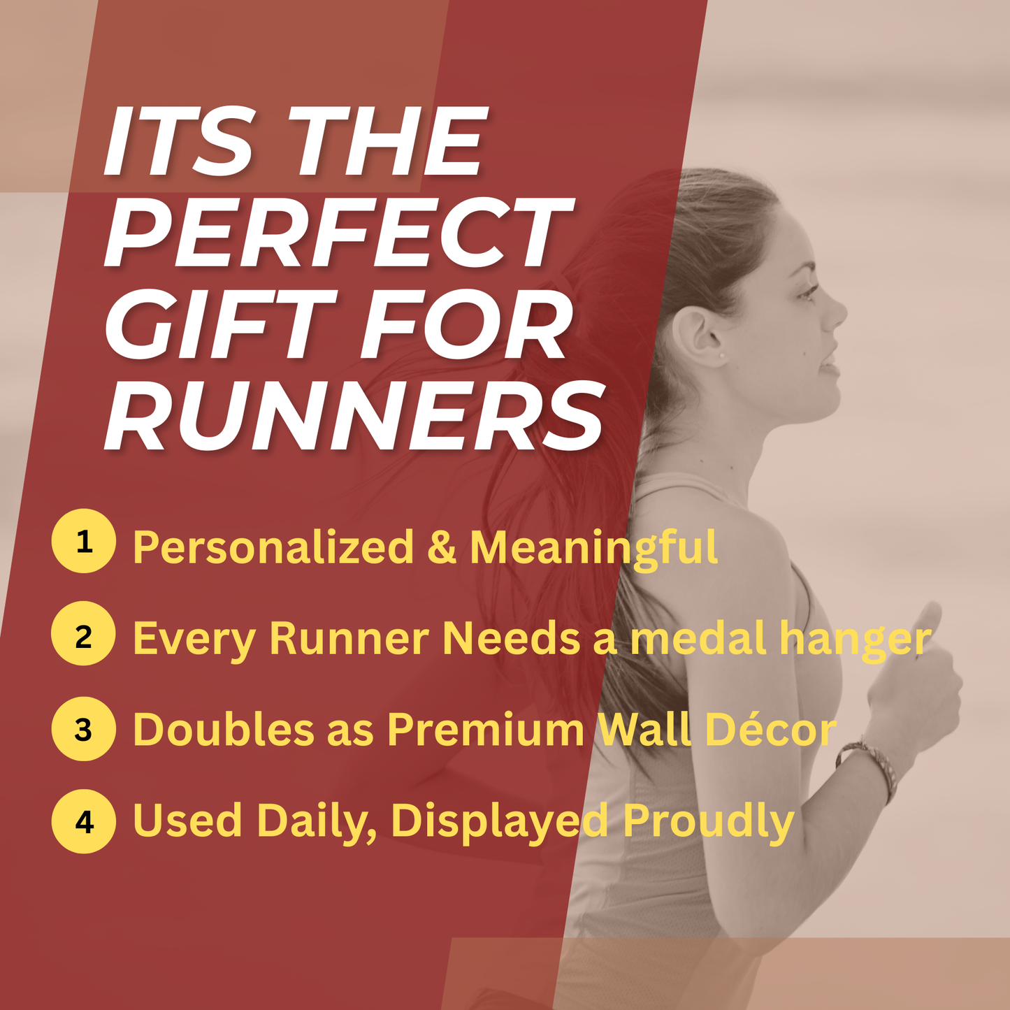 Goal Getter – Personalized Running Medal Hanger with PB Stats for Runners