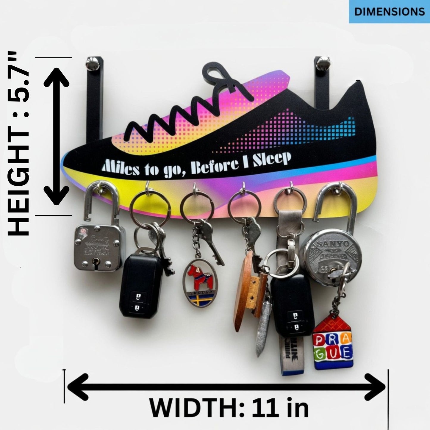 Miles To Go – Running Shoe Key Holder