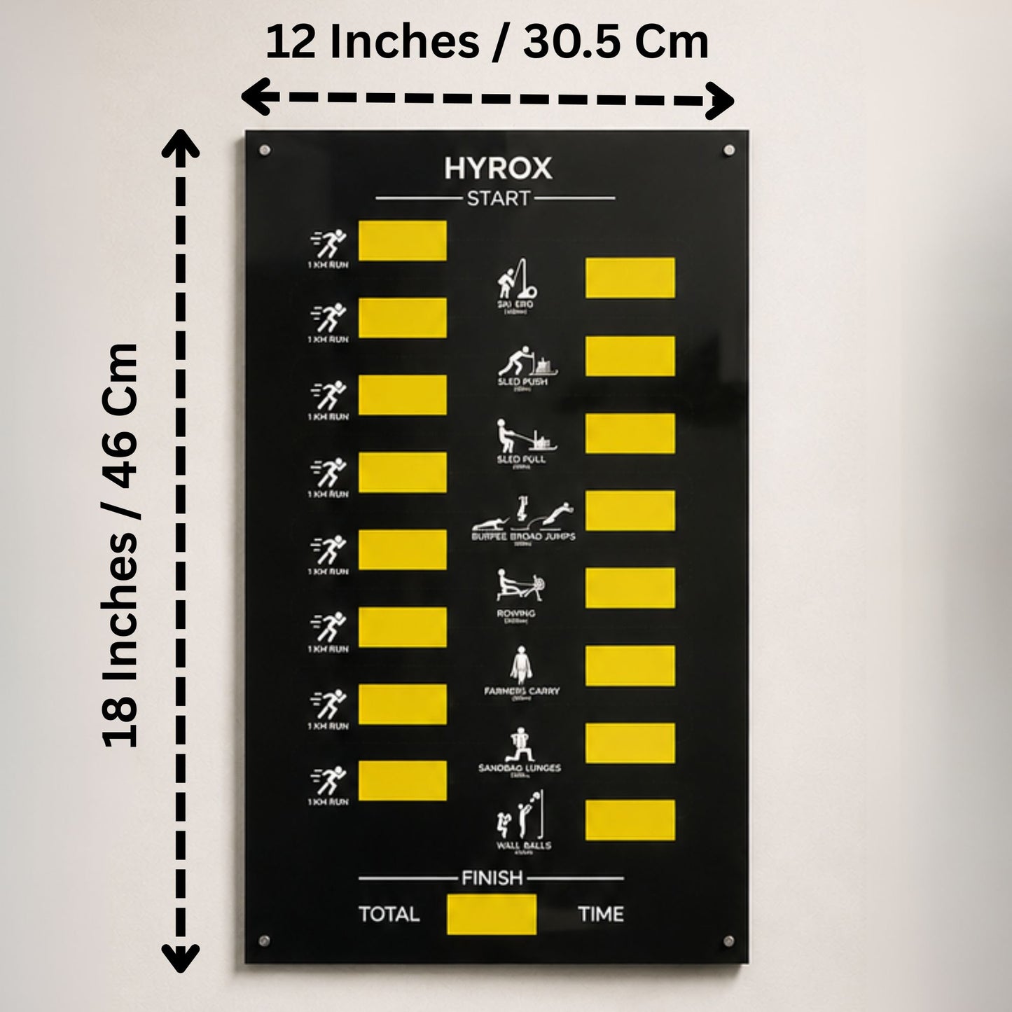 HYROX Progress Tracking Board